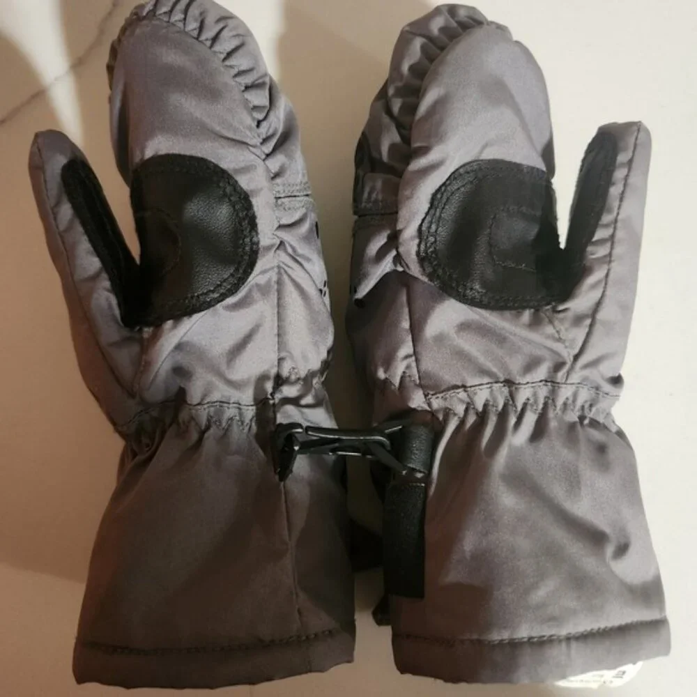 Dakine Toddler Scruffy Monster‎ Mittens Grey Insulated Winter Snow Gloves S 1-2Y